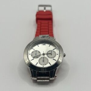 Woman's LBVYR Watch with Red Jelly Band with stainless steel case gift *NEW*